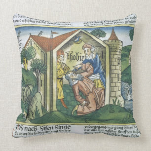 Apocrypha: Tobit is verblind door mousserende drup Kussen