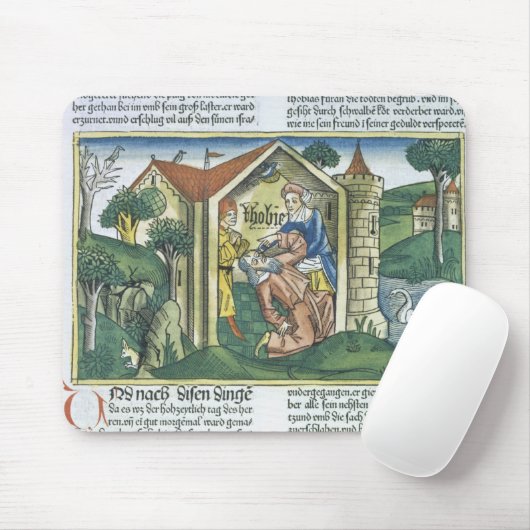 Apocrypha: Tobit is verblind door mousserende drup Muismat (Met muis)
