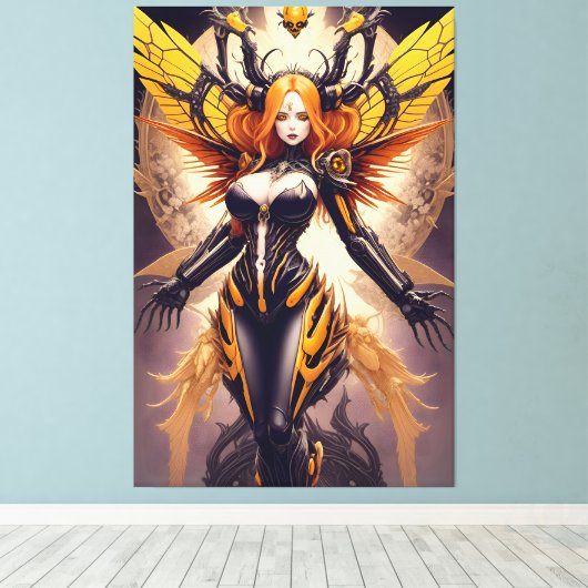 Apoidea - Queen Bee 004 Canvas Afdruk (Insitu (Houten vloer))