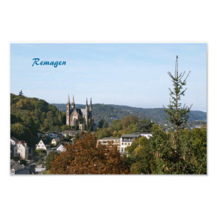 Apollinariskerk in Remagen, Duitsland Foto Afdruk