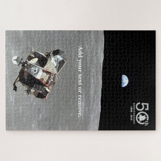 Apollo 11 50th Jubileum, Lunar Lander en Moon Legpuzzel (Horizontaal)