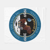 Apollo 11 50th Jubileum Mission Patch Insignia Fleece Deken (Voorkant (Horizontaal))