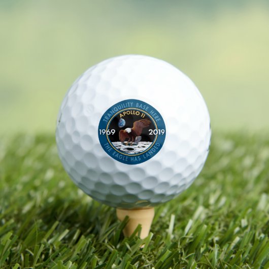Apollo 11 50th Jubileum Mission Patch Insignia Golfballen (Insitu Shirt)