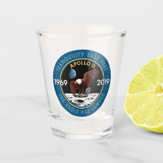 Apollo 11 50th Jubileum Mission Patch Insignia Shot Glas