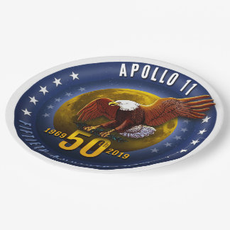 Apollo 11 50th Jubileum Starfield Moon Eagle - Papieren Bordje