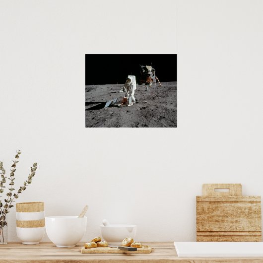 Apollo 11 Astronaut & Lunar Module "Eagle" Poster (Keuken)