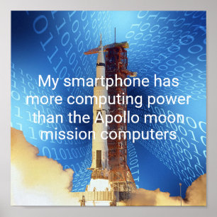 Apollo 11 computerkracht poster