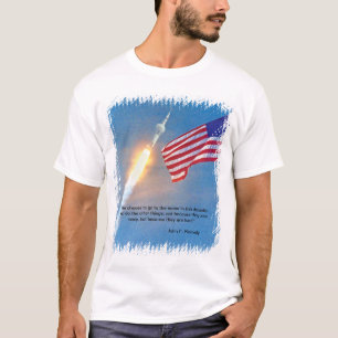 Apollo 11-lancering met Amerikaanse vlag T-shirt