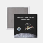 Apollo 11 Lunar Landing Magneet (Voorkant / Achterkant)