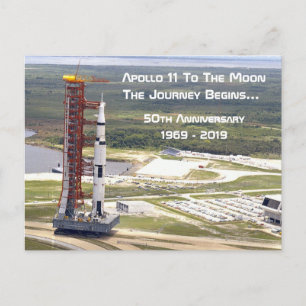 Apollo 11 missie naar de maan viering briefkaart