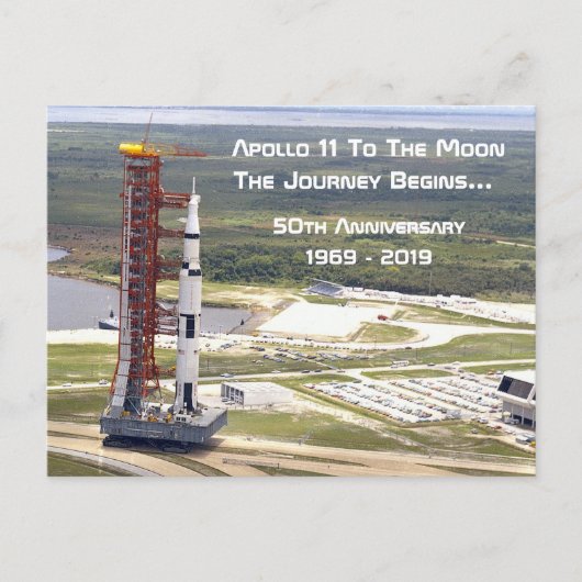 Apollo 11 missie naar de maan viering briefkaart (Voorkant)