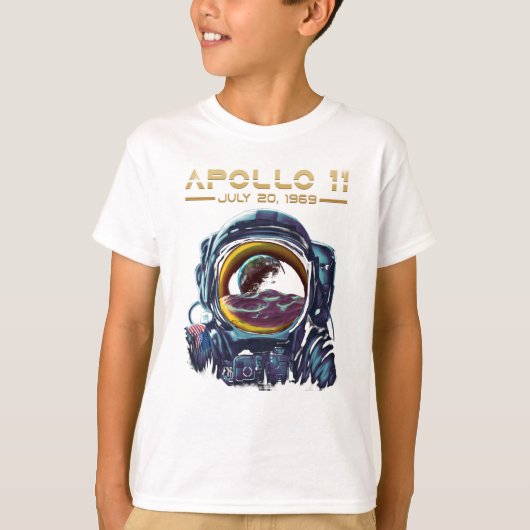 Apollo 11 NASA Space Astronaut Design T-shirt (Voorkant)