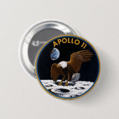 Apollo 11 ronde button 5,7 cm (Voorkant /achterkant)