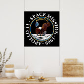 Apollo 11 Space Mission 1969 Insignia Poster (Keuken)