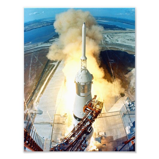Apollo 11 Start Foto Afdruk (Voorkant)