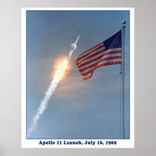 Apollo 11 Start op de maan, 16 juli 1969 Poster