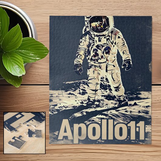 Apollo 11 Vintage Poster Legpuzzel