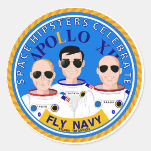 Apollo 12 50ste verjaardag stickers