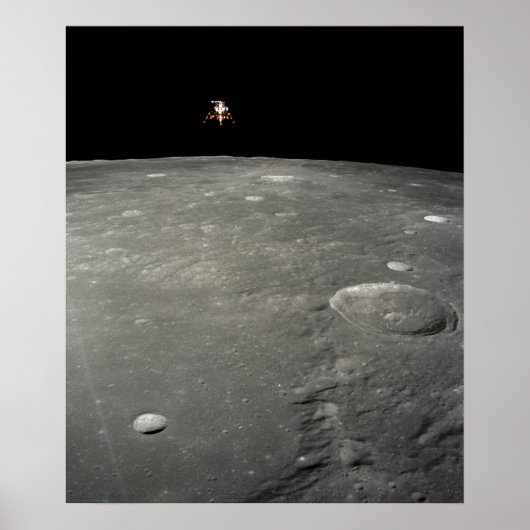 Apollo 12 Lunar-module boven de maan Poster (Voorkant)