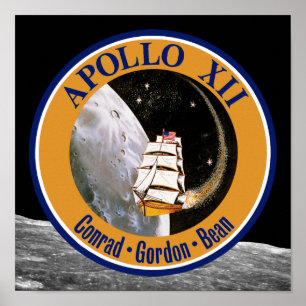 Apollo 12 Mission Patch Logo Poster