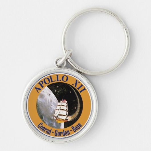 Apollo 12 Mission Patch Logo Sleutelhanger (Voorkant)