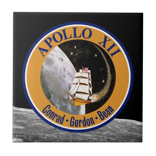Apollo 12 Mission Patch Logo Tegeltje (Voorkant)