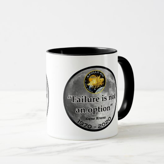 Apollo 13 - falen is geen optie mok (Voorkant rechts)