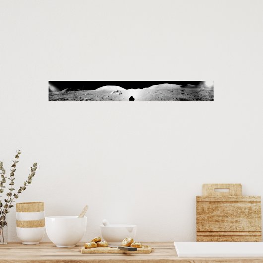 Apollo 17 assembled panorama 2 poster (Keuken)