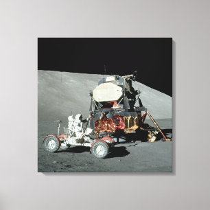 Apollo 17 - De finale Manned Moon Landing Canvas Afdruk