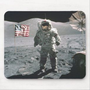 Apollo 17 Laatste man op de Moon Mousepad Muismat