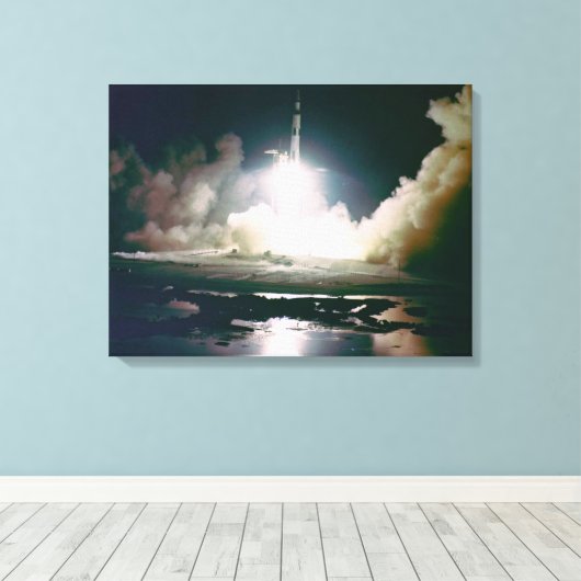 Apollo 17 Lancering Canvas Afdruk (Insitu (Houten vloer))