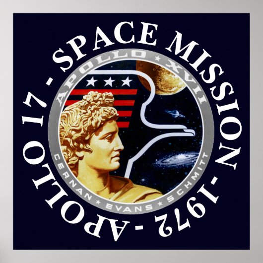 Apollo 17 Space Mission 1972 Insignia Poster (Voorkant)