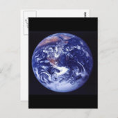 Apollo 17 uitzicht Aarde in de ruimte Briefkaart (Voorkant / Achterkant)