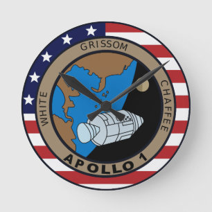 Apollo 1 het Logo van het Flard van de Opdracht Ronde Klok