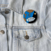 Apollo 1 Missie Patch Logo Ronde Button 5,7 Cm (In situ)