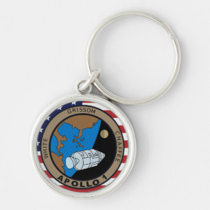 Apollo 1 Missie Patch Logo Sleutelhanger
