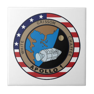 Apollo 1 Missie Patch Logo Tegeltje
