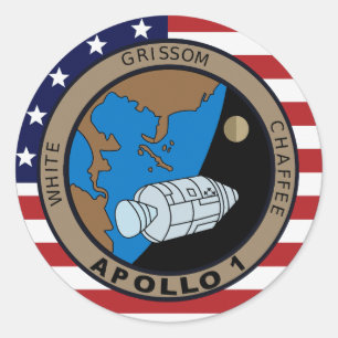 Apollo 1-missiepatchlogo ronde sticker