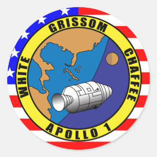 Apollo 1 ronde sticker