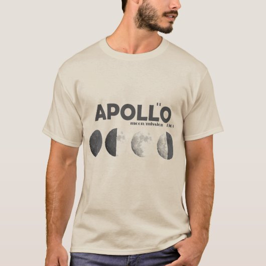 Apollo 2019-1969 T-shirts Moon-missie (Voorkant)