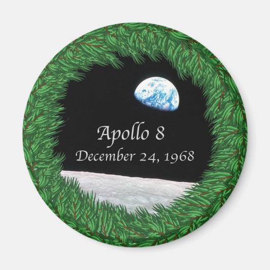 Apollo 8 kerstavond Moon Magneet (Voorkant)