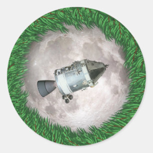 Apollo 8 kerstavond Moon Ronde Sticker