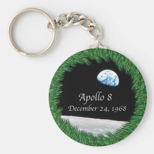 Apollo 8 kerstavond Moon Sleutelhanger (Voorkant)