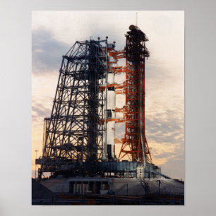 Apollo 8 over de lanceringspad poster