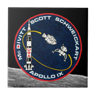 Apollo 9 NASA-missiepatchlogo Tegeltje