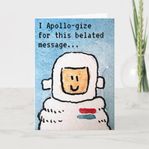 Apollo Astronaut Ruimtevaarder Verjaardagskaart me Kaart