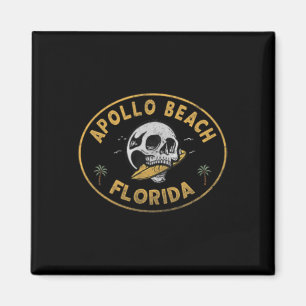 Apollo Beach Florida Fl Vintage Surf Voorkant En C Magneet