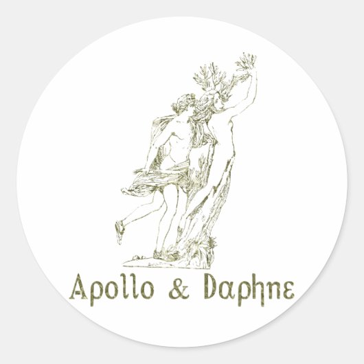 Apollo & Daphne Ronde Sticker (Voorkant)
