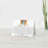 Apollo défiant ; Carte pour notes (Dos)