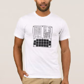 Apollo DSKY Guidance Computer t-shirt gemaakt in V (Voorkant)